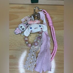 Pink Cinnamoroll and Labubu Keychain/Bag charm